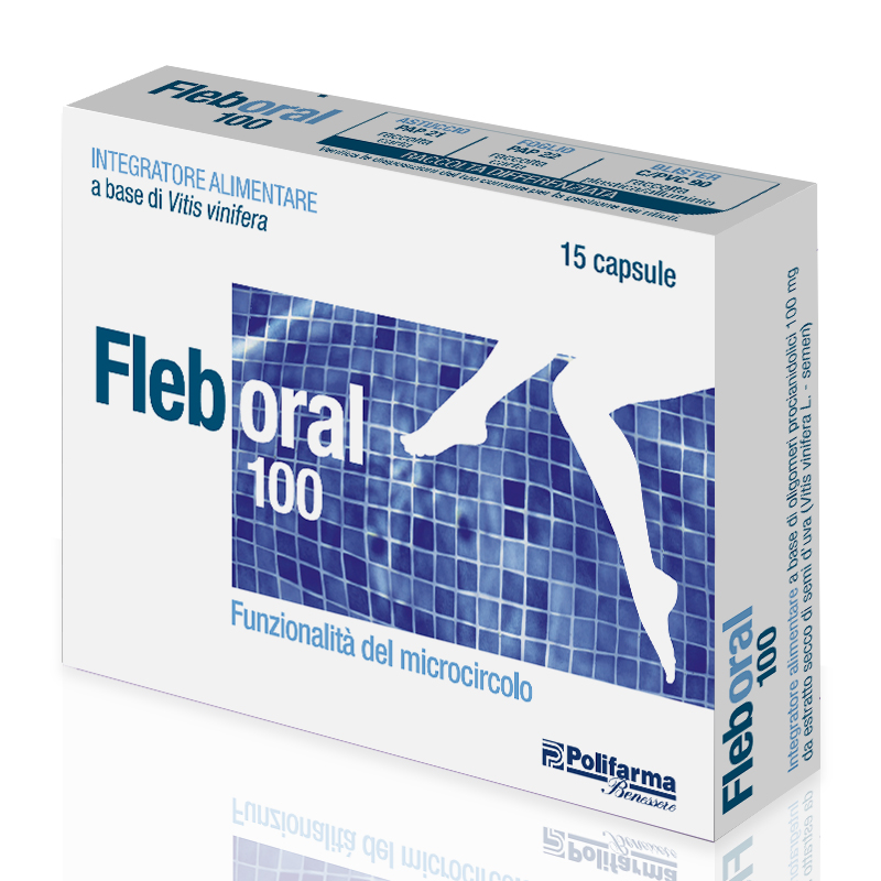 Fleboral 100 - integratore alimentare a base di estratto secco di Vitis Vinifera L.