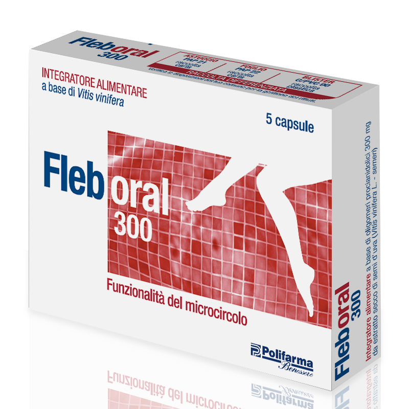Fleboral 300 - integratore alimentare a base di estratto secco di Vitis Vinifera L.